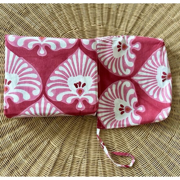 NWOT Serena & Lily Ramona/Palmetto Duvet Cover (Twin)-Pink/Red - Picture 2 of 3